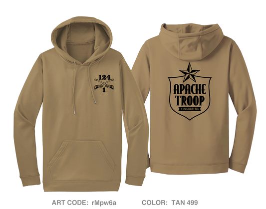 A Troop 1|124th Cavalry Reg Hi-Tech Performance Hoodie - rMpw6a