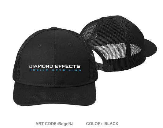 Diamond effects Mobile detailing Embroidered Snapback Trucker Cap - BdgeNJ