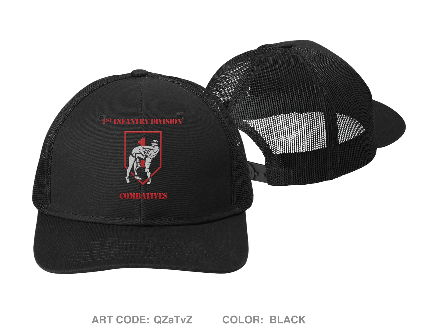 1ID Combatives Embroidered Snapback Trucker Cap - QZaTvZ