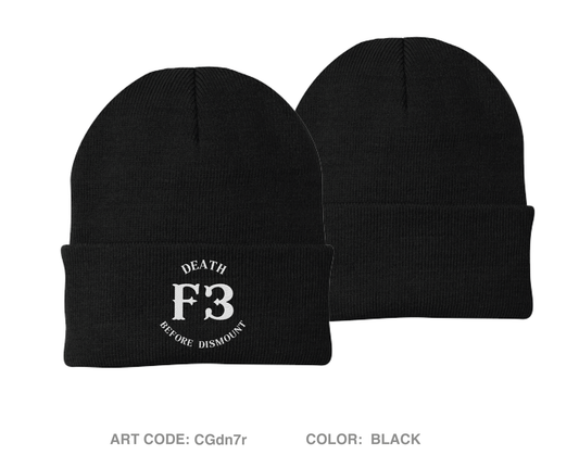 USCC West Point F3 Embroidered Knit Beanie - CGdn7r