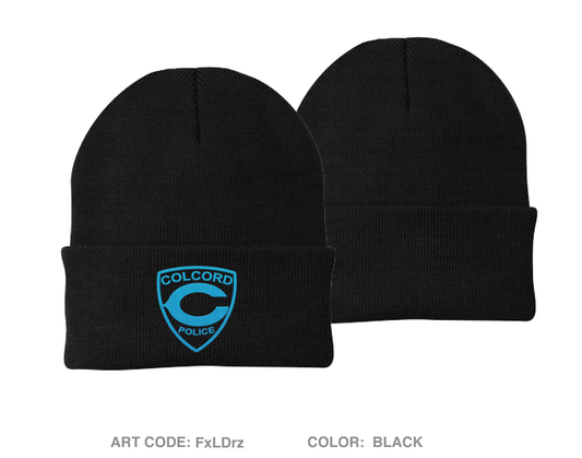 Colcord Police Dept Embroidered Knit Beanie - FxLDrz