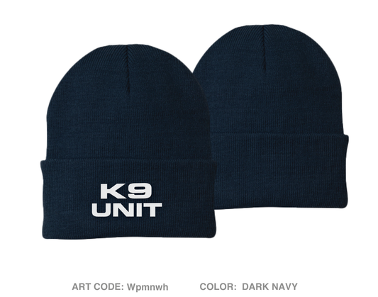 Elite K9 Response Embroidered Knit Beanie - Wpmnwh