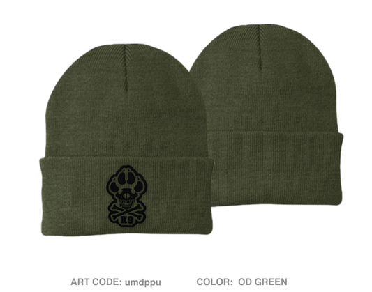 Putnamville K-9 Embroidered Knit Beanie - umdppu