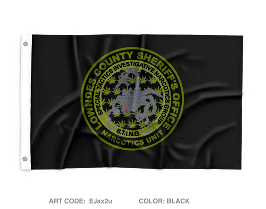 LOWNDES COUNTY NARCOTICS STING UNIT Wall Flag - EJAX2U