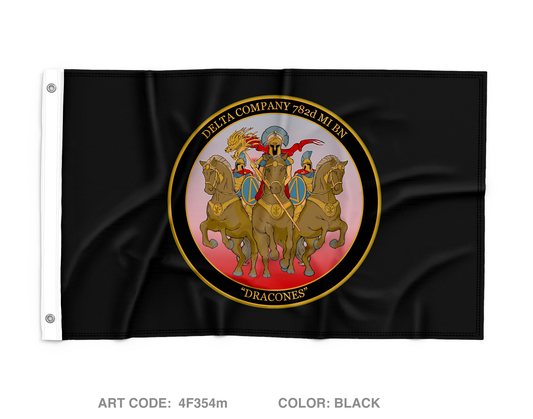 D Co, 782d MI BN, 780th MI BDE Wall Flag - 4F354m