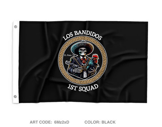 1st Squad 4th PLT 1836th TC Bandits Wall Flag - 6Mz2xD