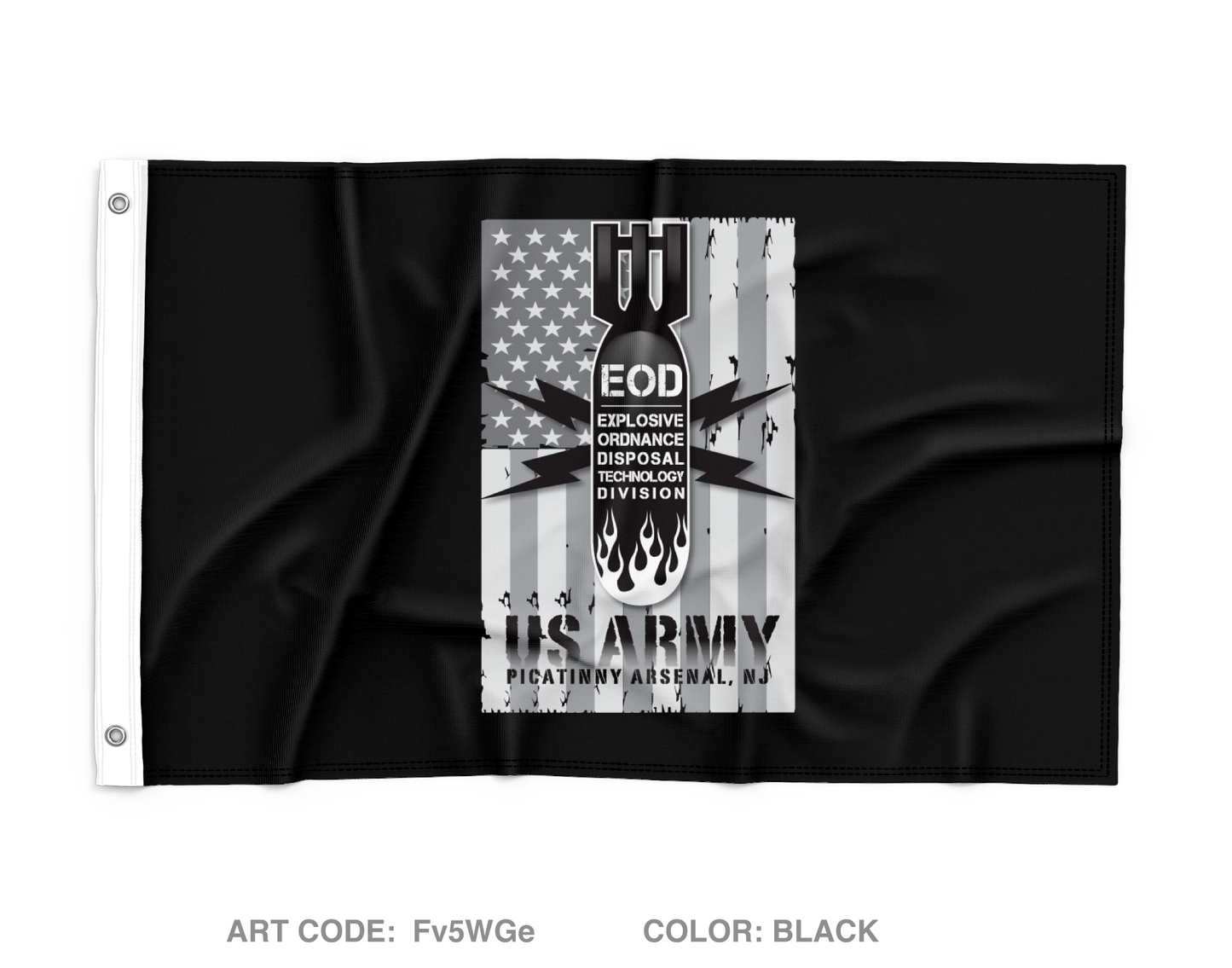 Explosive Ordnance Disposal Technology Division (EOD) Wall Flag - Fv5WGe