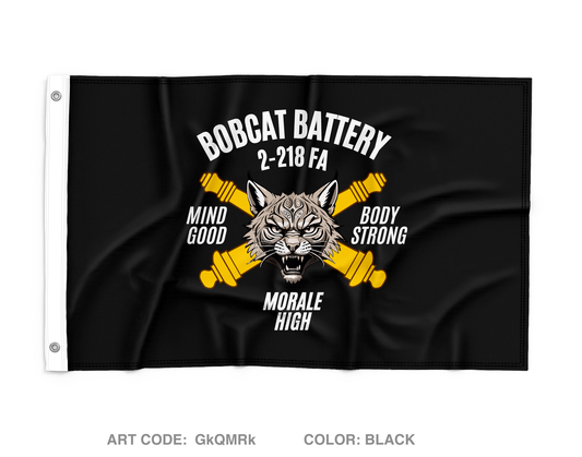 B BTRY. 2-218th FAR Wall Flag - GkQMRk