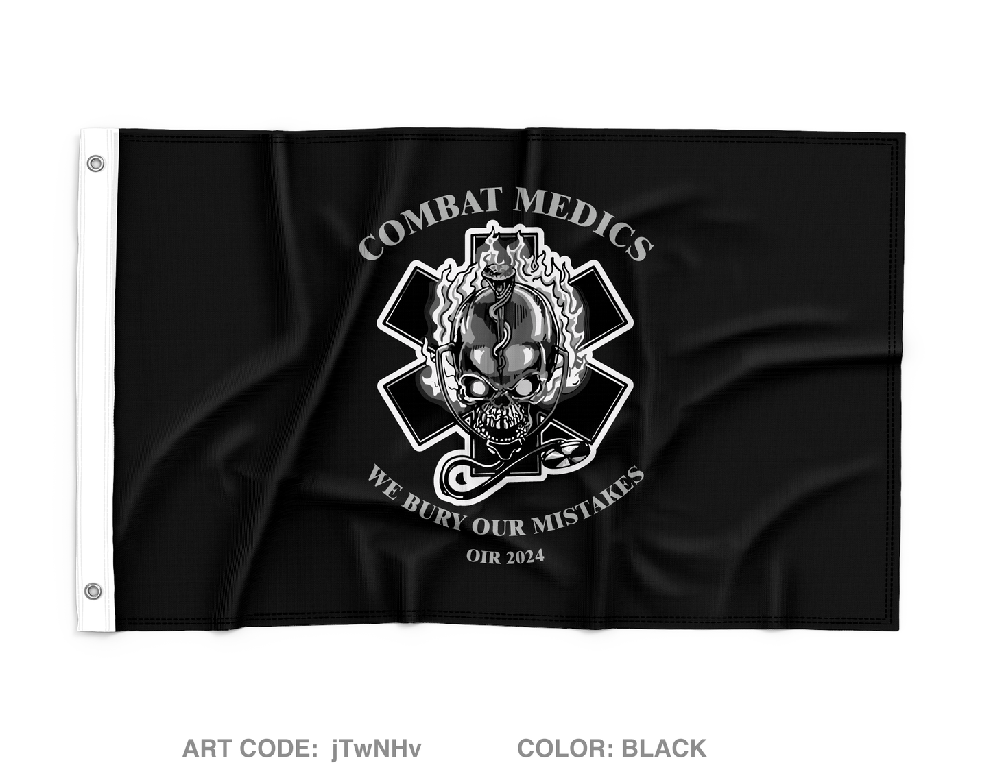 HHC 1-114th IN BN Medical Platoon Wall Flag - jTwNHv