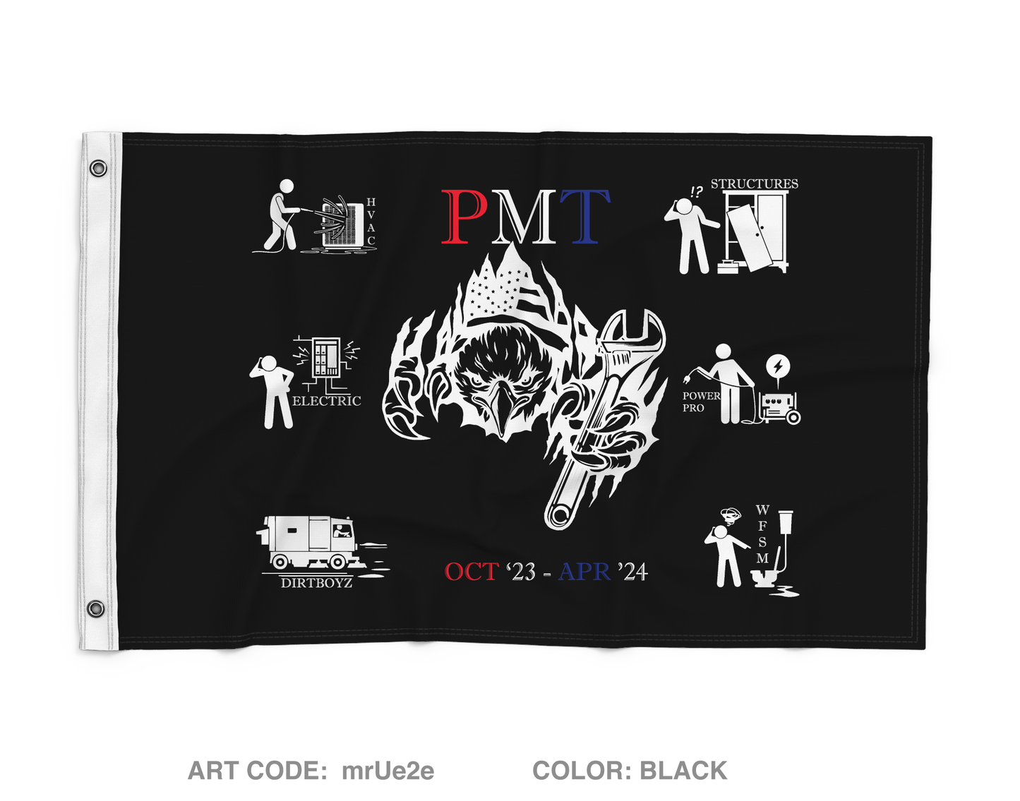 379 PMT Wall Flag - mrUe2e