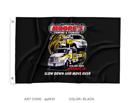 Moore's Towing Wall Flag - qqfKXf