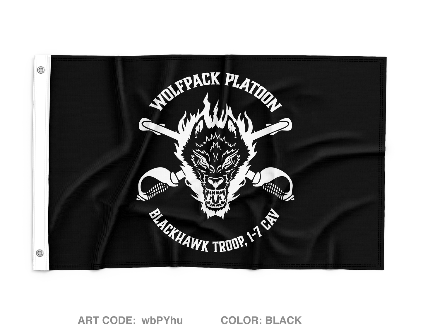 White Platoon, B TRP, 1-7 CAV Wall Flag - wbPYhu