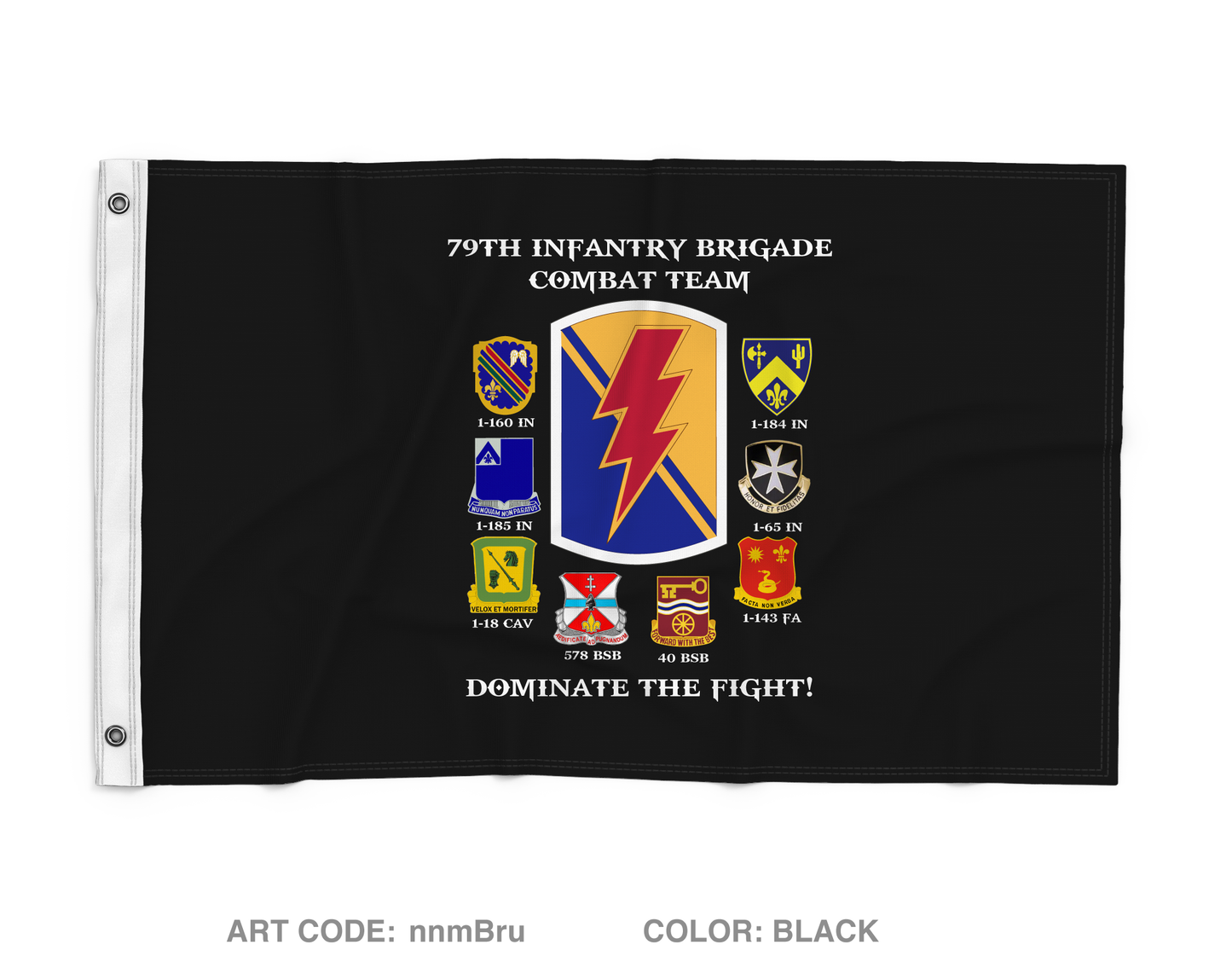 79th Infantry Brigade Combat Team (IBCT) Wall Flag - nnmBru