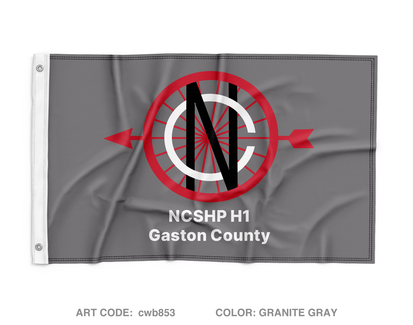 H1 Gaston County Wall Flag - cwb853