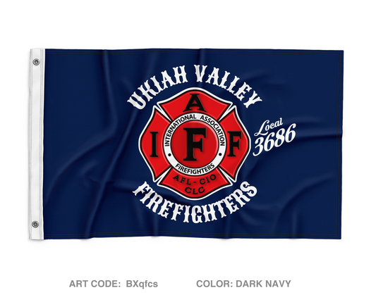 Ukiah Local 3686 Wall Flag - BXqfcs