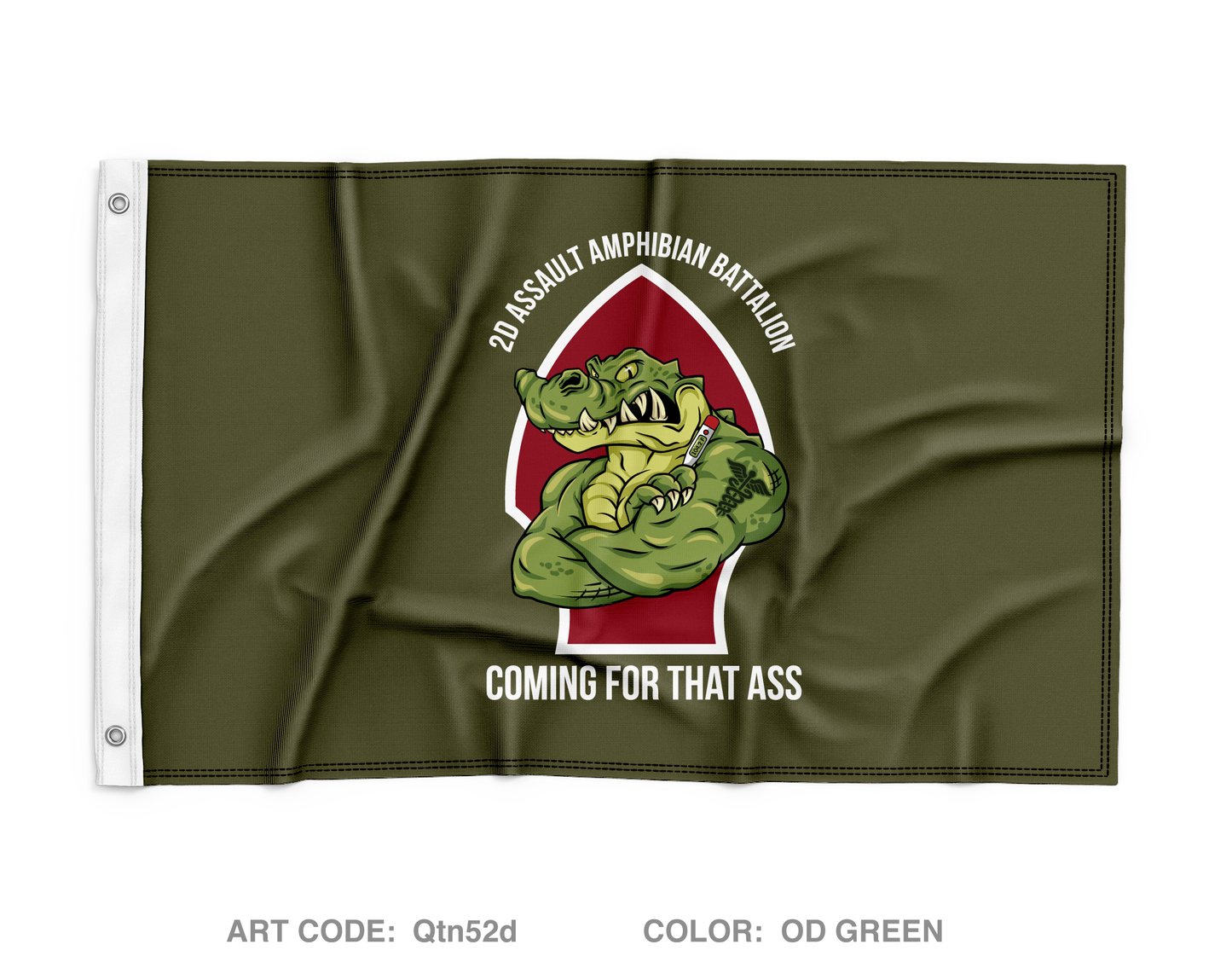 2d Assault Amphibian Battalion Wall Flag - Qtn52d