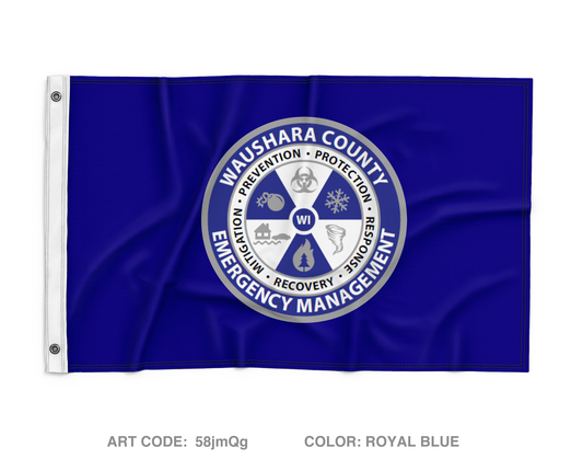 Waushara County Emergency Management Wall Flag - 58jmQg