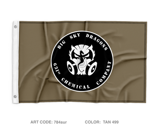 631st Chemical Company, Haz 1 Platoon Wall Flag - 784sur