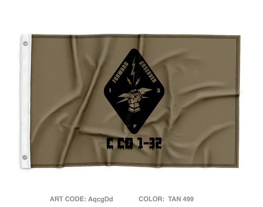 C Co FiST 1-32 1BCT 10th MTN DIV LI Wall Flag - AqcgDd