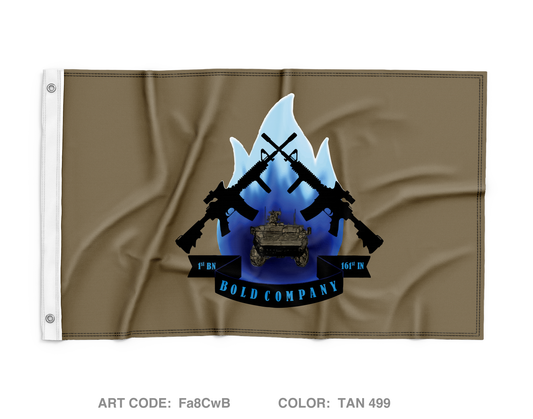 BOLD COMPANY, 1ST BN 161ST INFANTRY REGIMENT Wall Flag - Fa8CwB