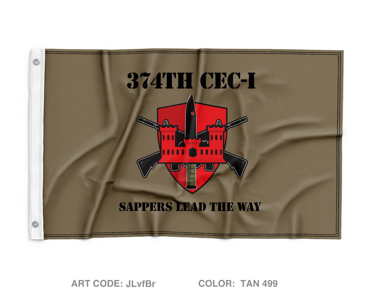 374th CEC-I Wall Flag - JLvfBr