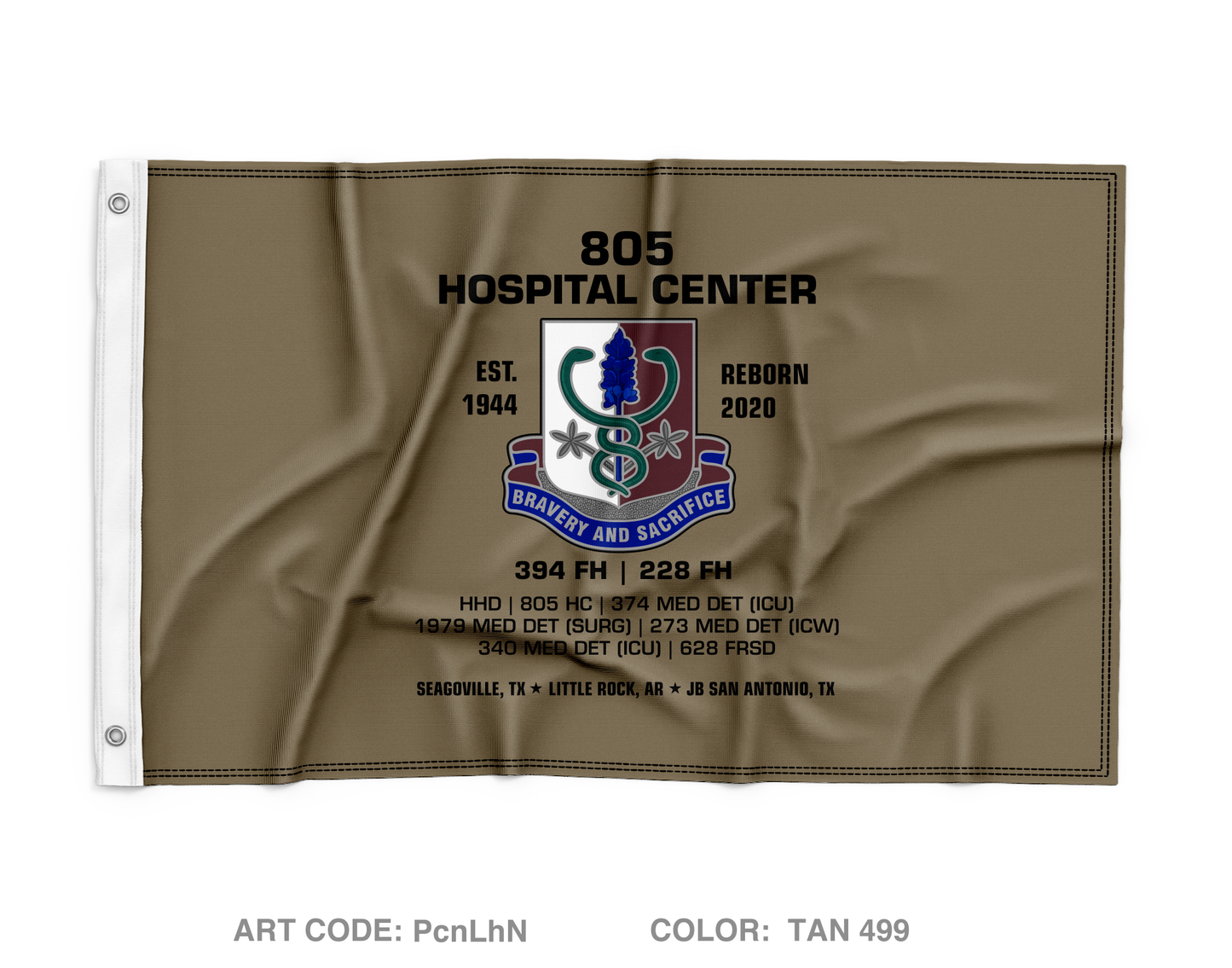 805TH Hospital Center Wall Flag - PcnLhN