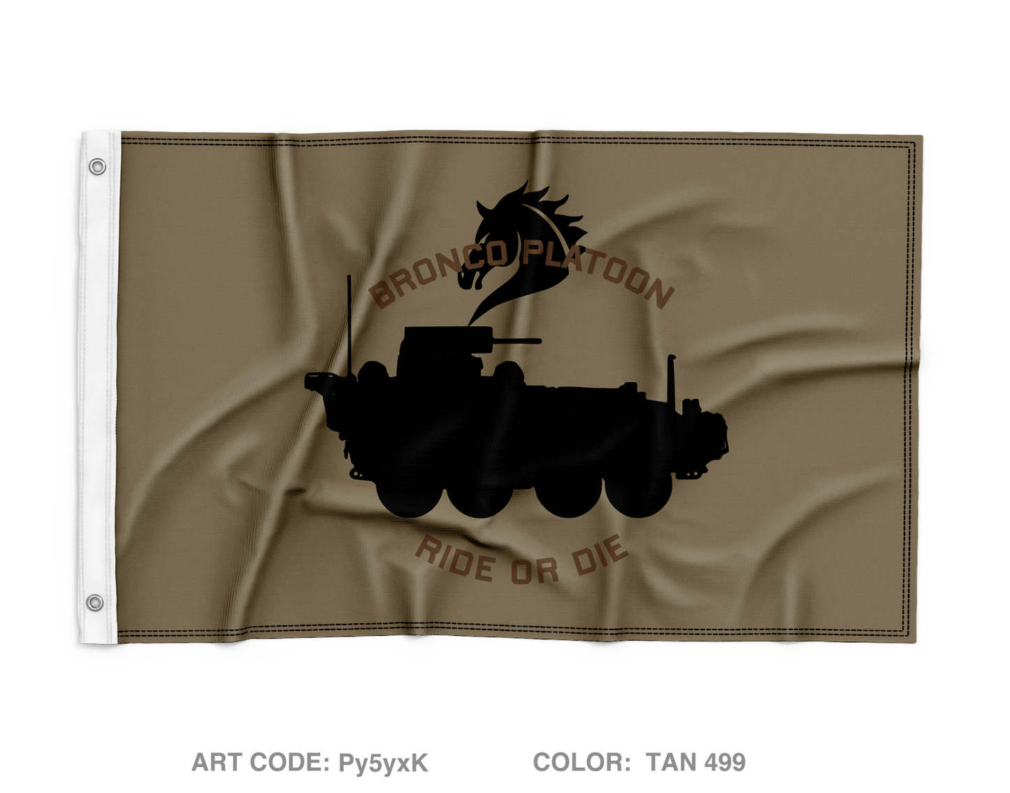 1st Plt Broncos 6-56ADAR Wall Flag - Py5yxK