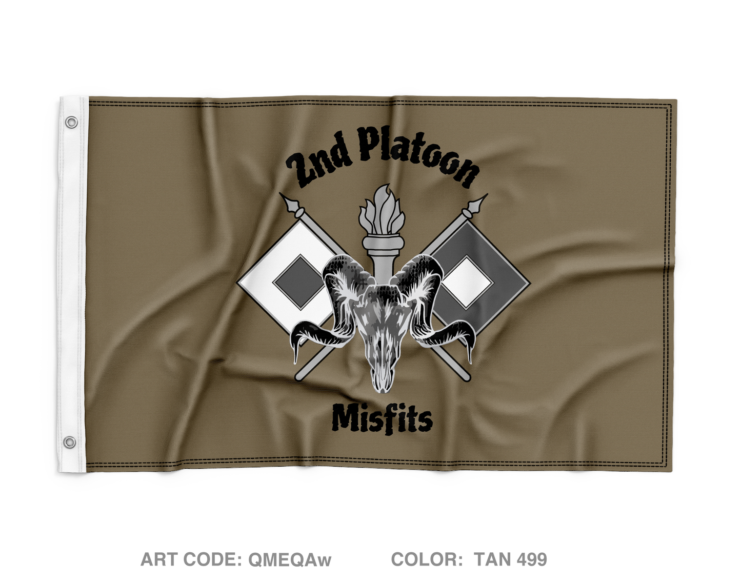 A Co 98th ESB Wall Flag - QMEQAw