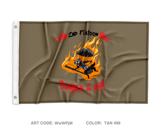 2nd PLT, Castle Co, 54 BEB, 173rd IBCT (A) Wall Flag - WwWPjM