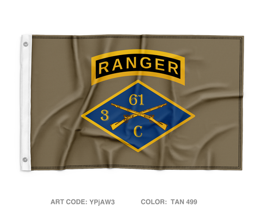 C Trp, 3-61 Cav Wall Flag - YPjAW3