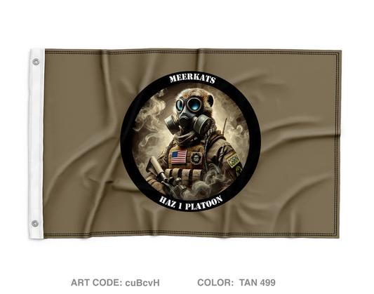 631st Chemical Company, Haz 1 Platoon Wall Flag - cuBcvH