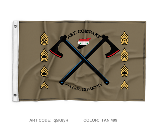 Axe Co. 2-113th Wall Flag - q5K8yR