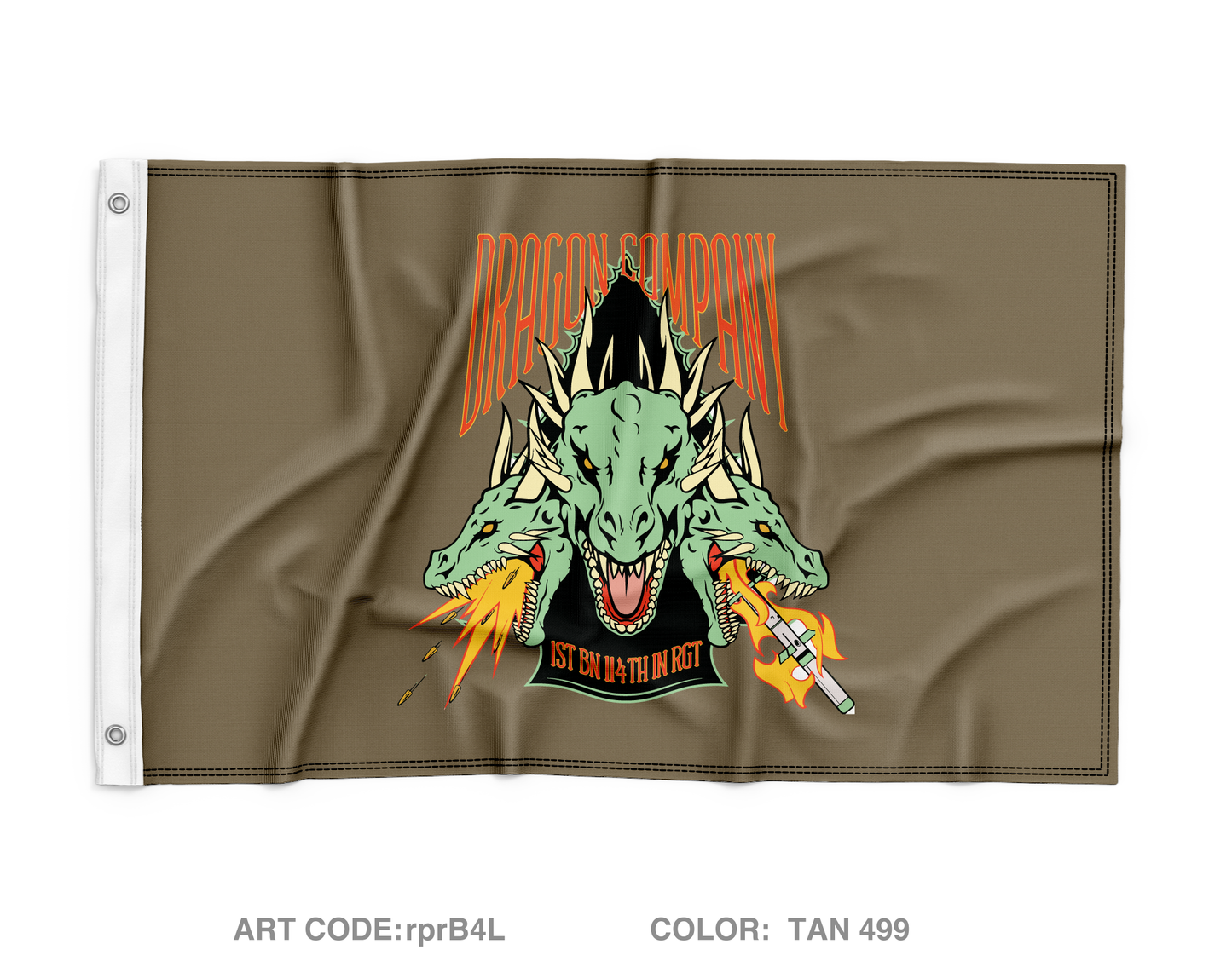 D Co, 1 BN, 114th IN Store 1 Wall Flag - rprB4L