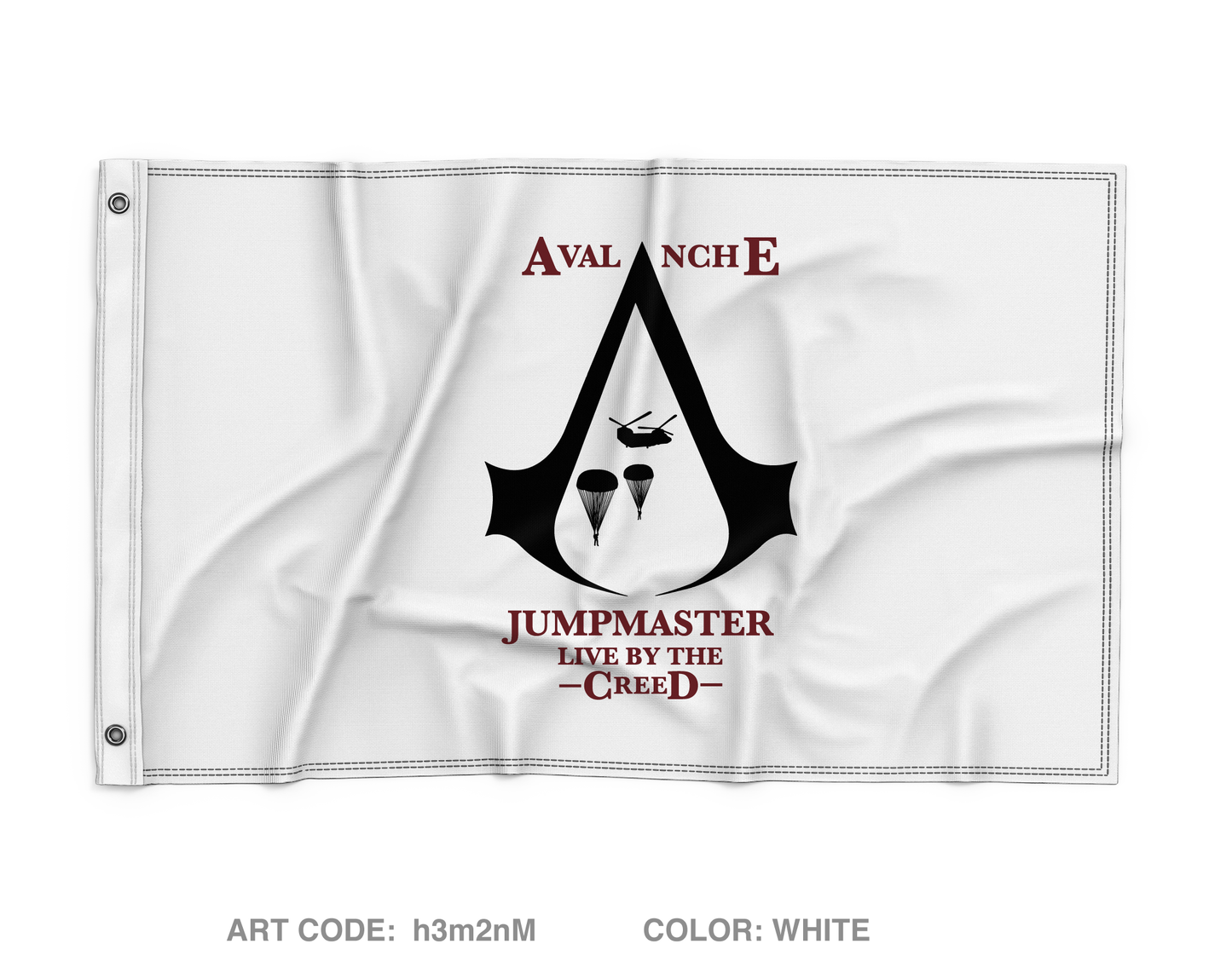 Avalanche Company, 725TH BSB, 2/11 ABN Div Wall Flag - h3m2nM