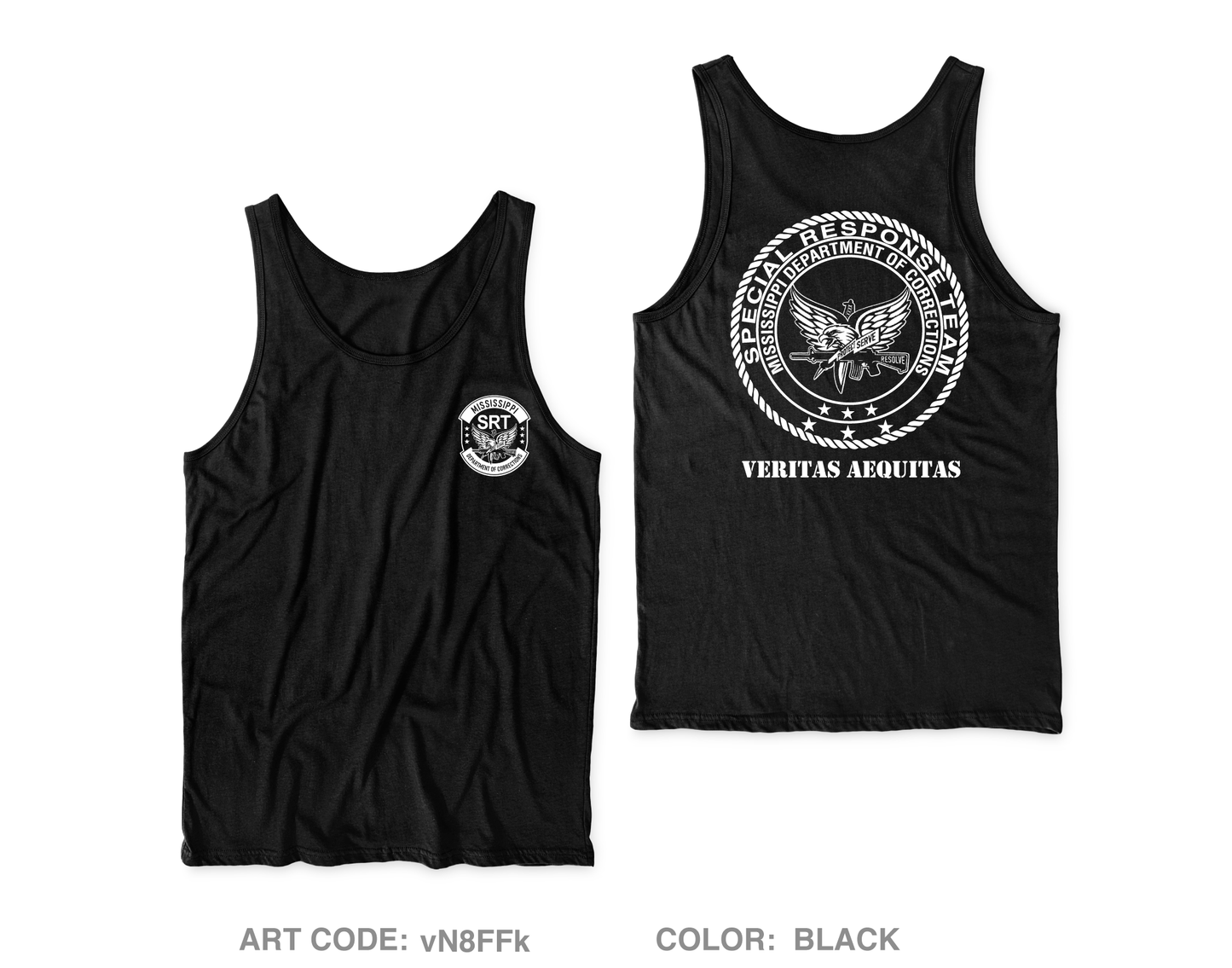 Mississippi Department of Corrections Special Response Team Core Men's Performance Tank Top - vN8FFk