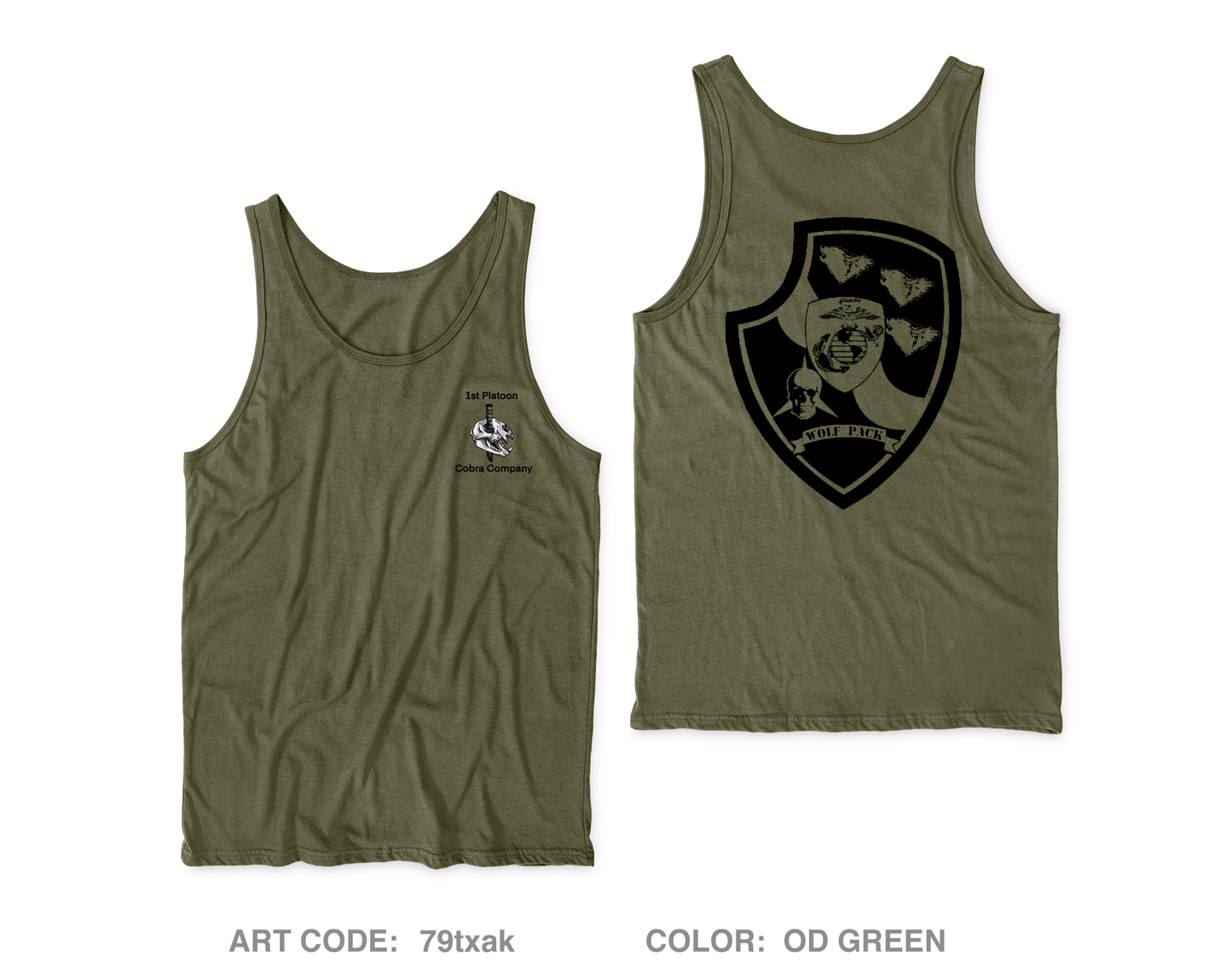 1st Platoon C Company 4th LAR Core Men's Performance Tank Top - 79txak