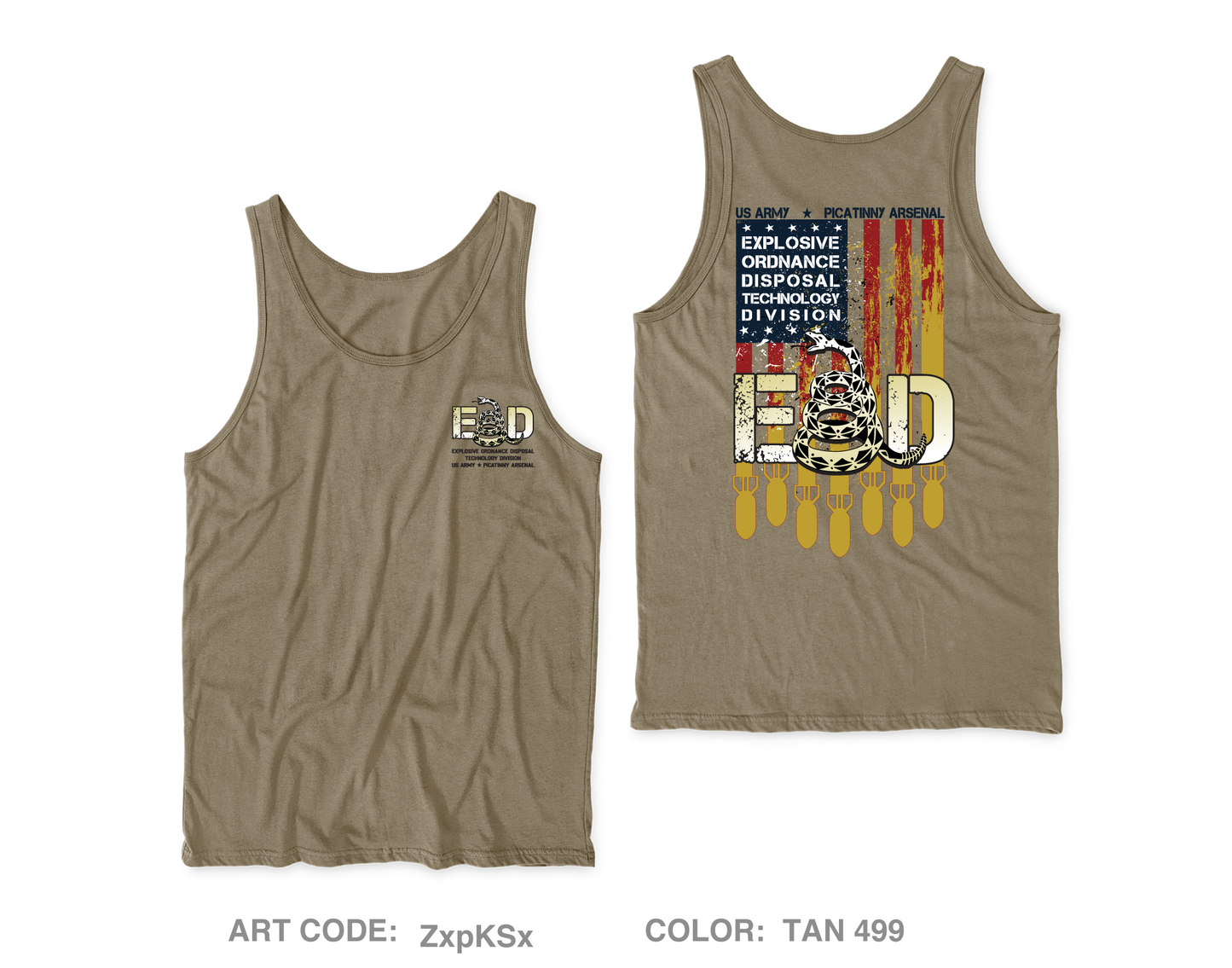 Explosive Ordnance Disposal Technology Division (EOD) Core Men's Performance Tank Top - ZxpKSx