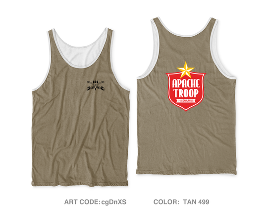 A Troop 1|124th Cavalry Reg Core Men's Performance Tank Top - cgDnXS