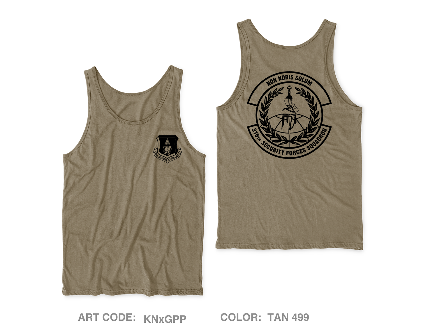 316th SFS Core Men's Performance Tank Top - nGku5t