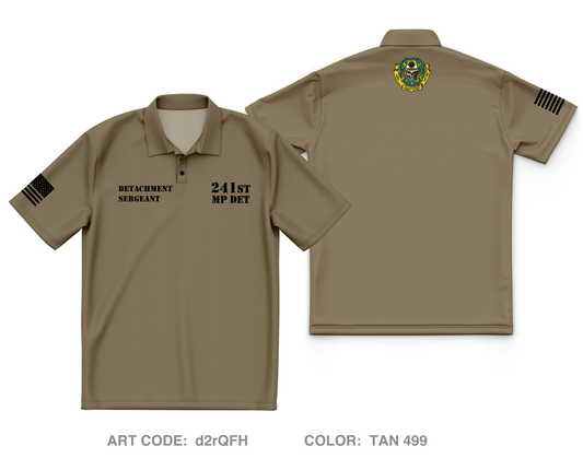 241st Military Police DET Core Men's SS Performance Polo - d2rQFH