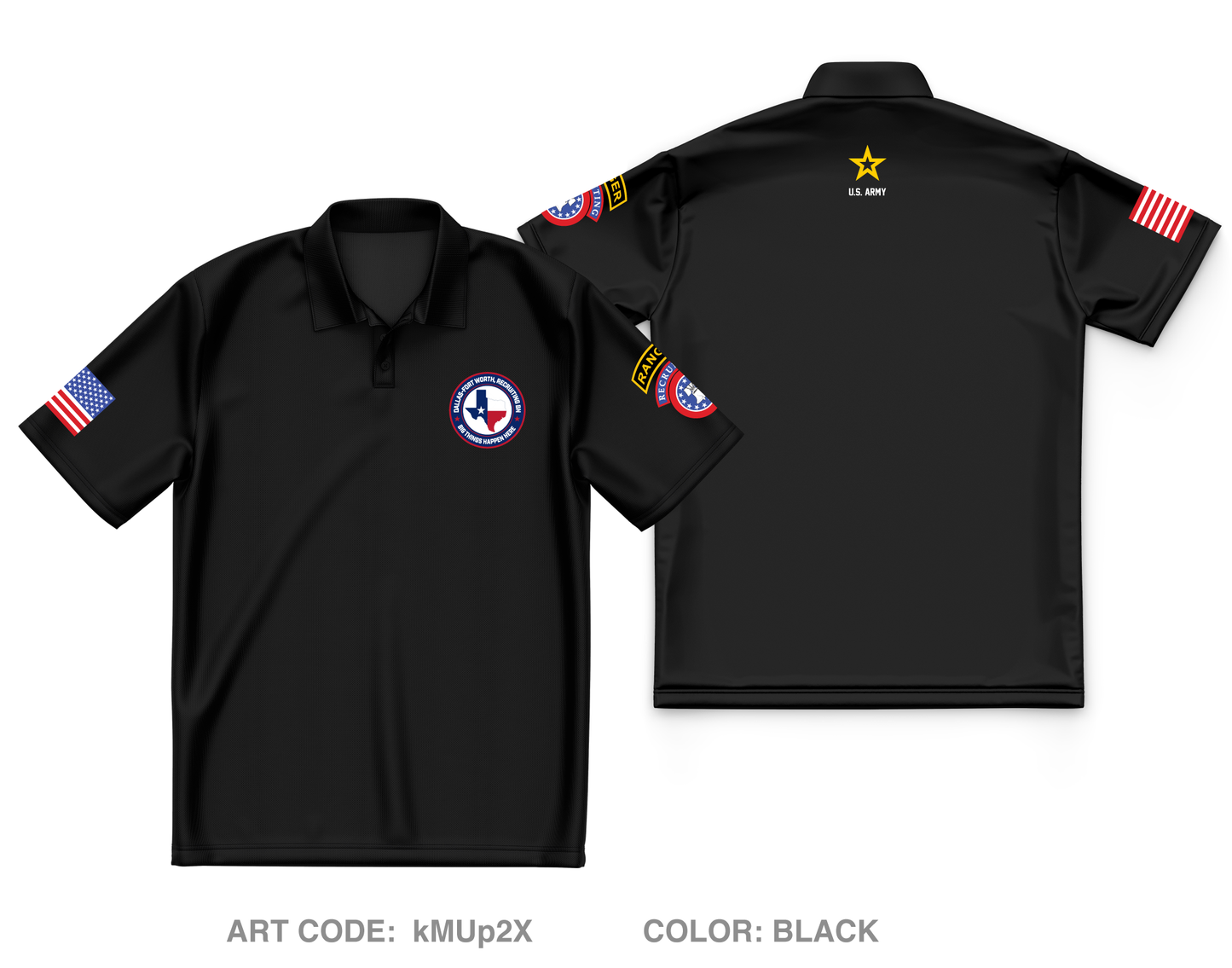 Dallas Fort Worth Recruiting Battalion Core Men's SS Performance Polo - kMUp2X