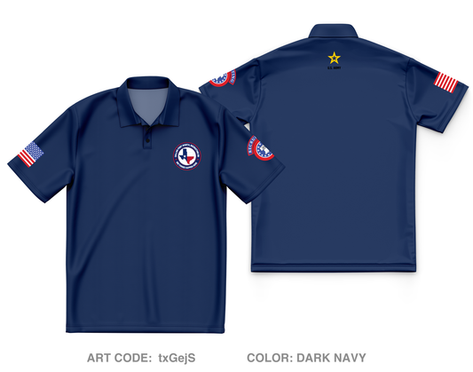 Dallas Fort Worth Recruiting Battalion Core Men's SS Performance Polo - txGejS