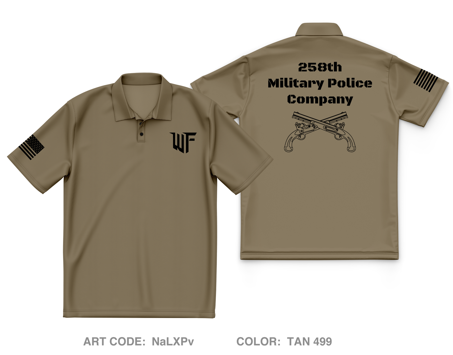 258 Military Police Company Core Men's SS Performance Polo - NaLXPv