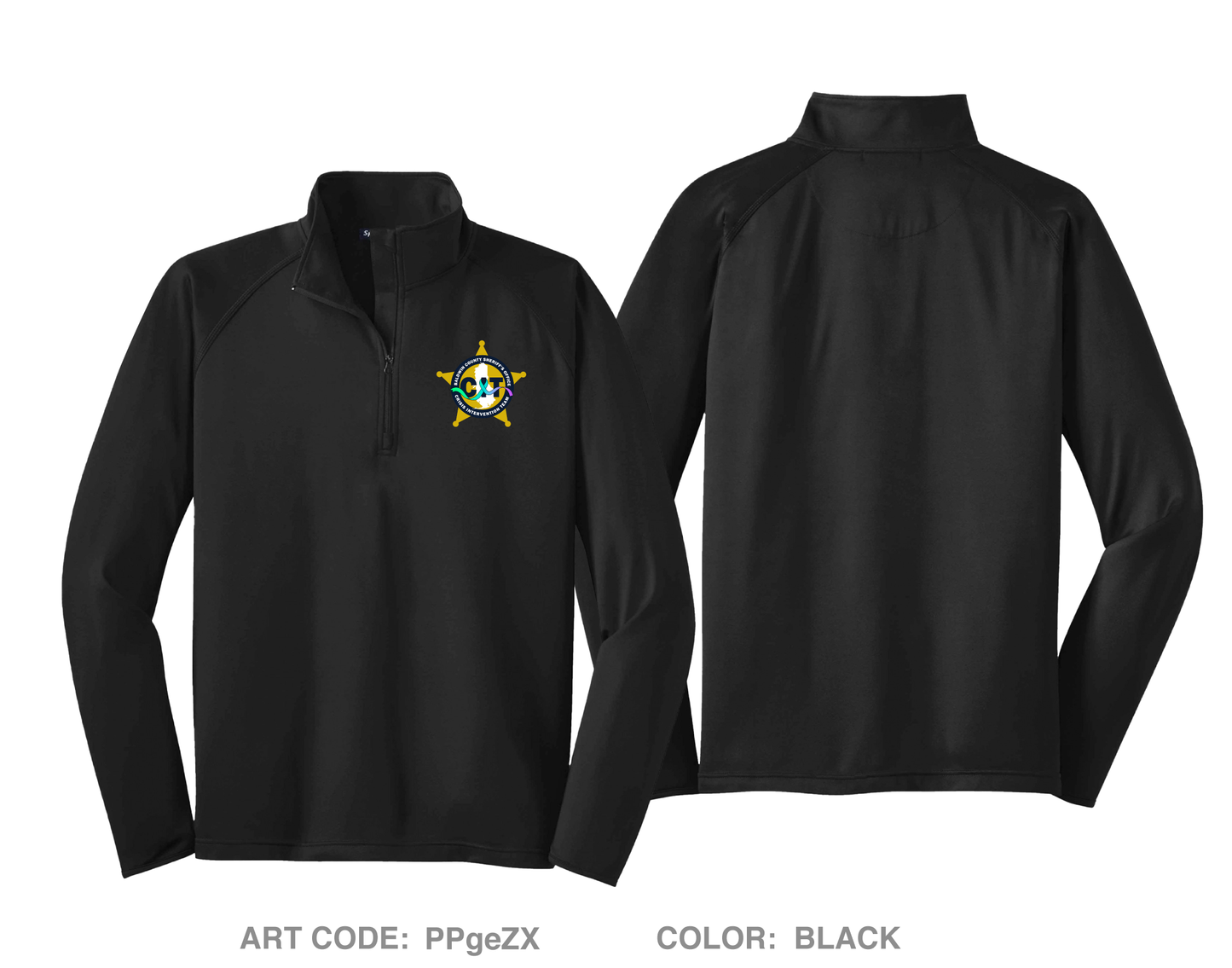 Baldwin County Sheriff’s Office Crisis Intervention Team Hi-Tech Performance Quarter-Zip Fleece Jacket - PPgeZX