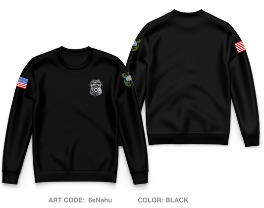 Milton Police Dept. Core Men's Crewneck Performance Sweatshirt - 6sNahu