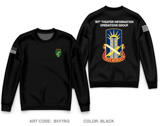 151st Information Operations Group Core Men's Crewneck Performance Sweatshirt - B5Y7RQ