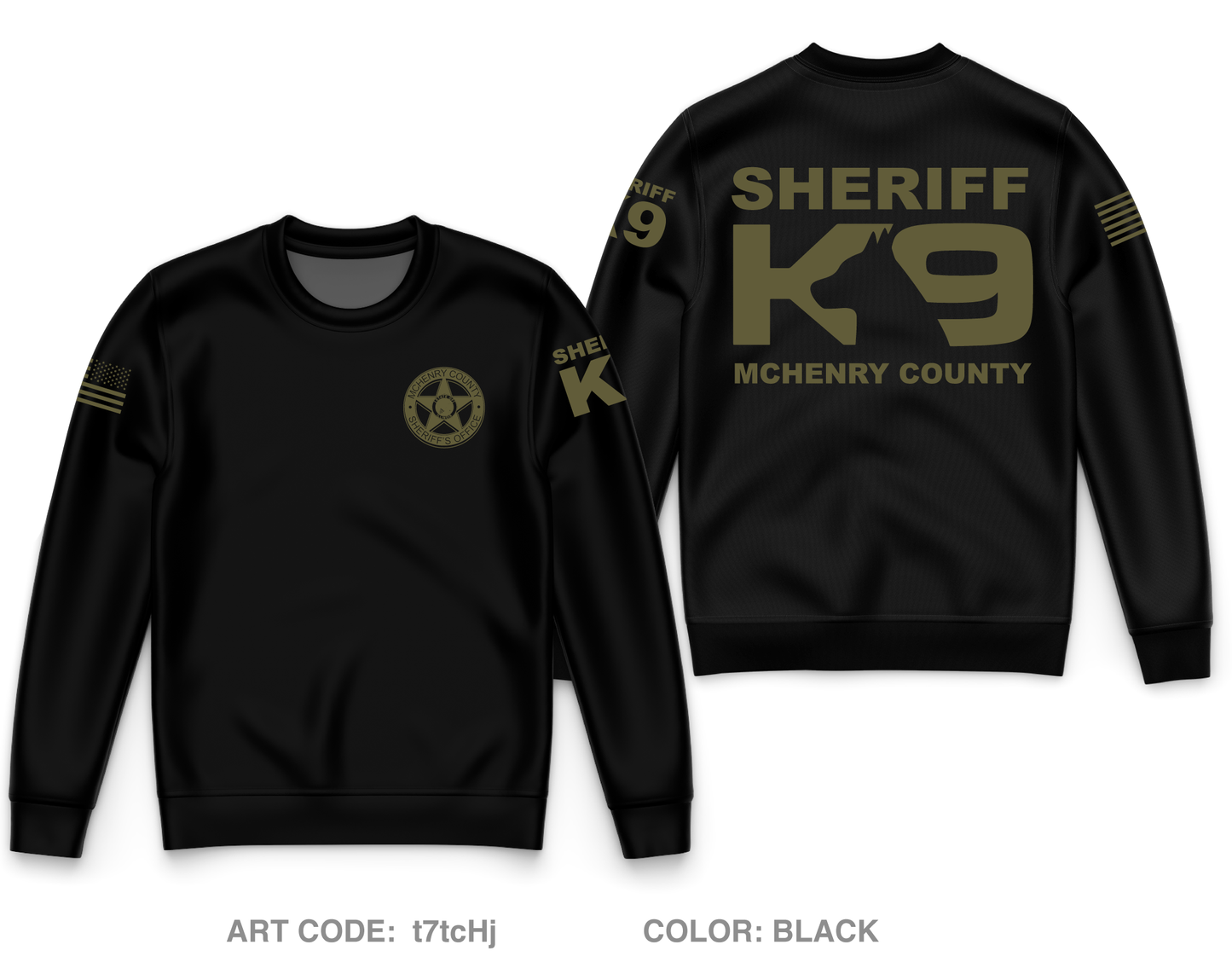 MCSO K-9 Unit Core Men's Crewneck Performance Sweatshirt - t7tcHj