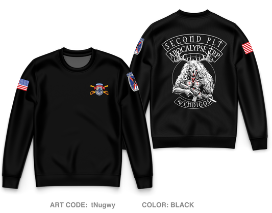 2ND PLT, A TRP, 3-71 CAV, 1BCT, 10TH MTN DIV Core Men's Crewneck Performance Sweatshirt - tNugwy