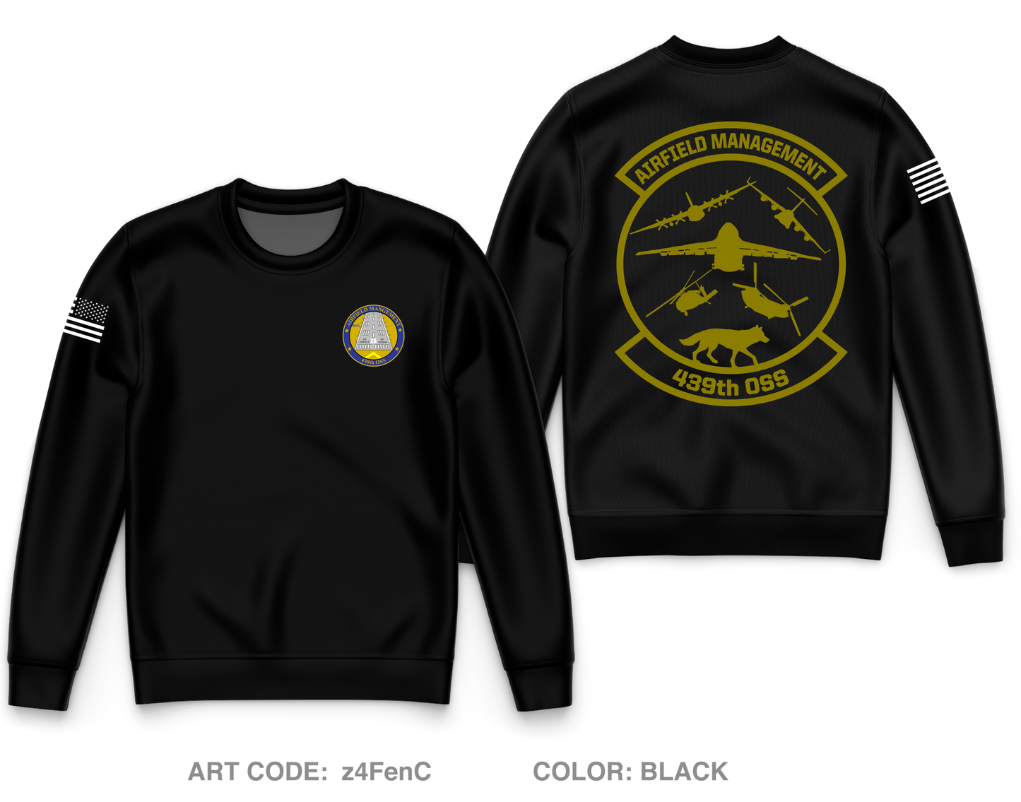 KCEF 439TH AIRFIELD MANAGEMENT Core Men's Crewneck Performance Sweatshirt - z4FenC