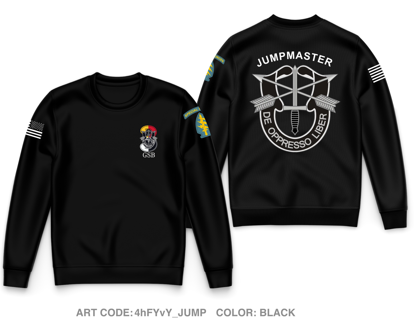 Group Support Battalion, 3D SFG(A) Core Men's Crewneck Performance Sweatshirt - 4hFYvY_JUMP